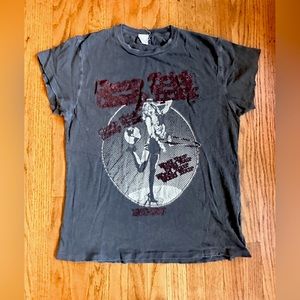 Madeworn vintage Cheap Trick band Tour T shirt black Glitter Large L